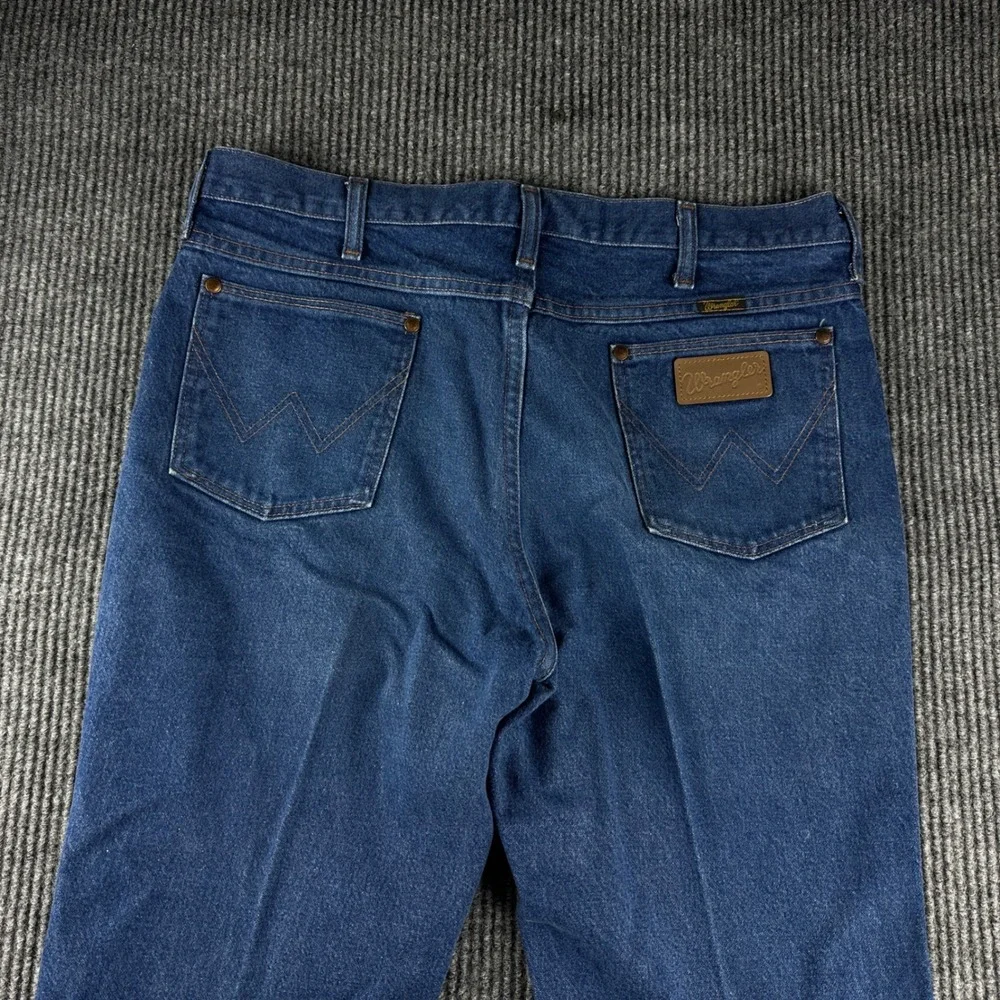 Wrangler 936PWD Cowboy Cut Slim Fit Jeans Mens 36x30 Indigo Blue Made in USA